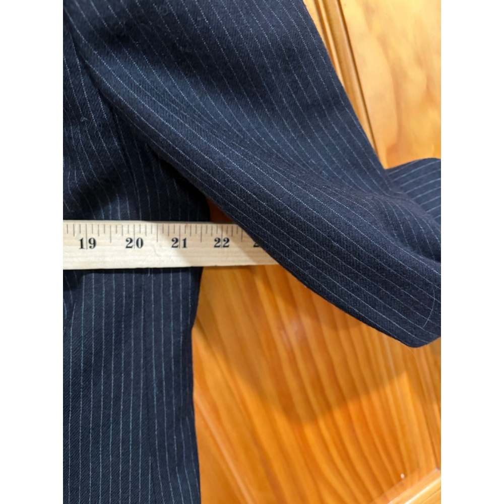 Giorgio Sant’Angelo Womens Black Pinstripe Wool Blazer Size 14 Made USA - Picture 9 of 9